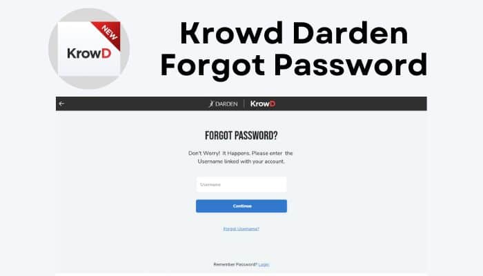 Krowd Darden Forgot Password